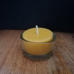 Bienenwachsteelicht inkl. Teelichtglas